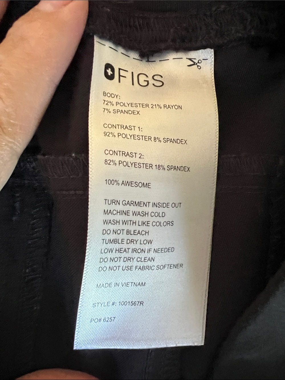 Isabel High Rise Wide Leg Scrub Pants - Picture 6 of 6